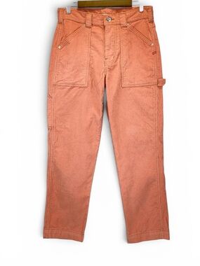 BDG Salmon Pink Wide High-Rise Corduroy Utility Pants Unisex Size 30